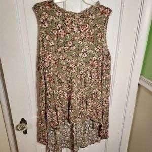 Maurices Floral Hi-low Tank Size 2X